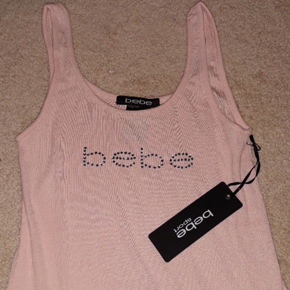💖Bebe NEW tank pink blush top - Picture 3 of 7